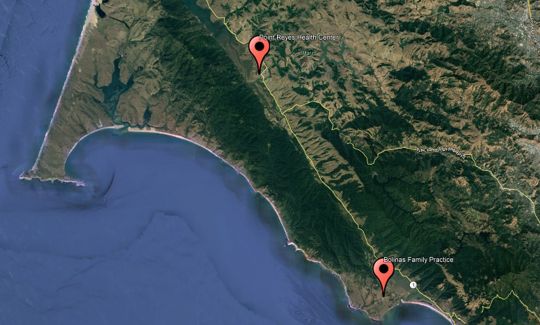 Map Screenshot Of Coastal Health Alliance Locations